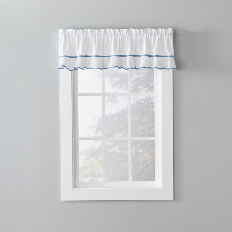 Saturday Knight Ltd Delaney Woven Window Valance With 1.5" Rod Pocket - (58"x13") in Smoke Color