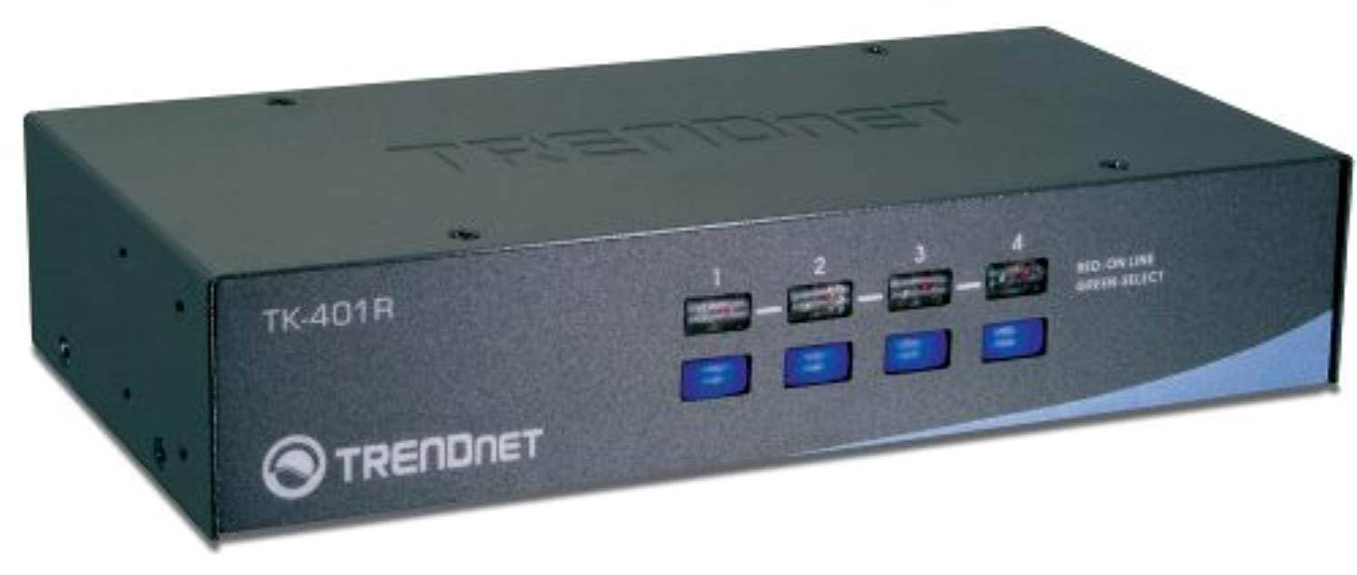 trendnet 4-port ps2 rack mount kvm switch, tk-401r