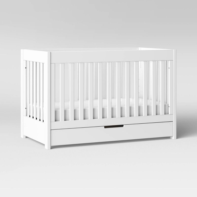 Babyletto Mercer 3-in-1 Convertible Crib with Toddler Rail - White