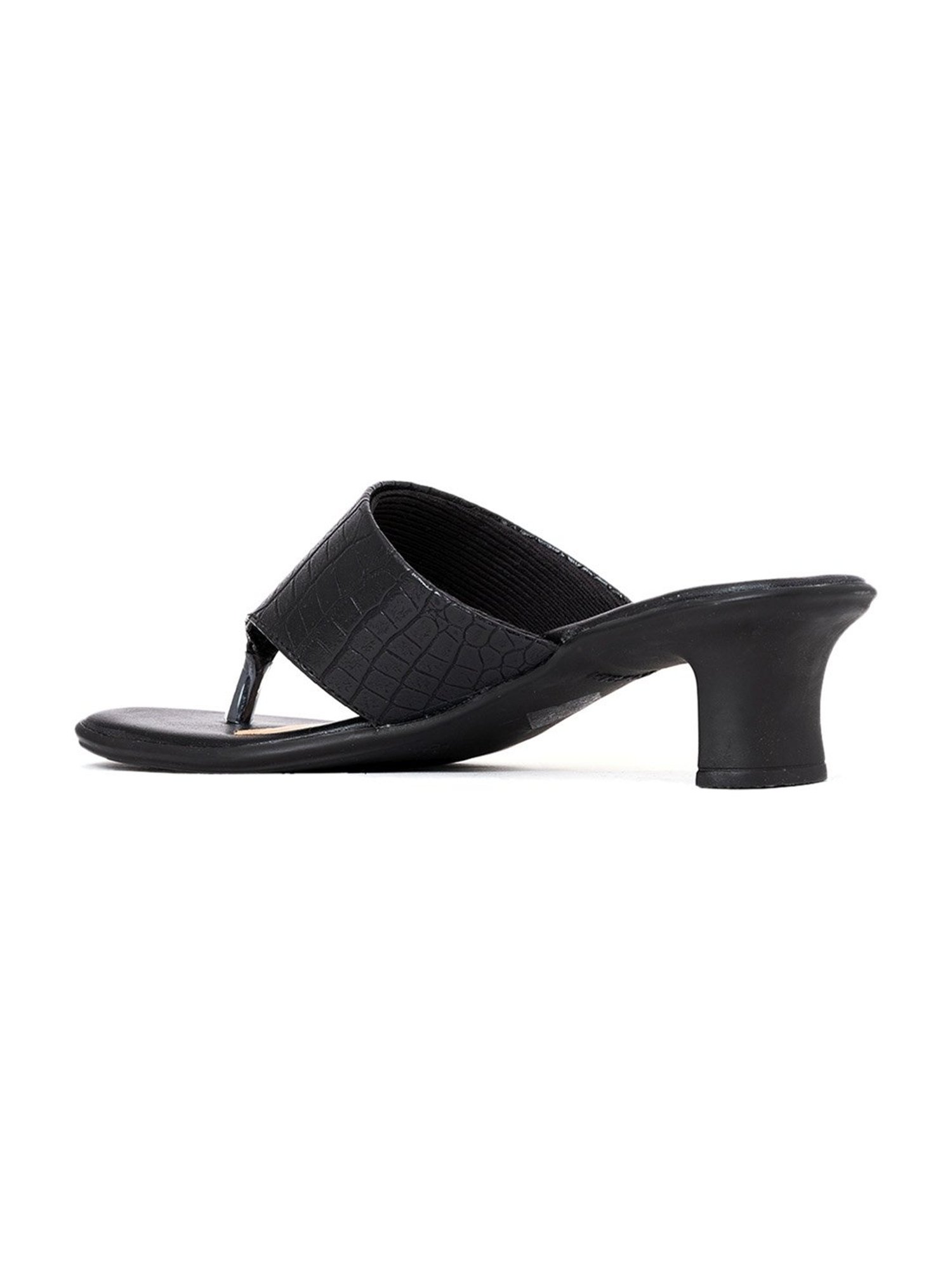 Khadim Women's Black Thong Sandals
