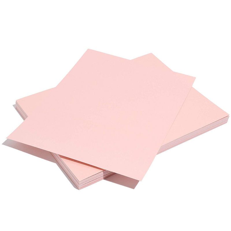 Paper Junkie 96 Sheets Pink Metallic Cardstock Paper for Card Making, 8.5 x 11 In