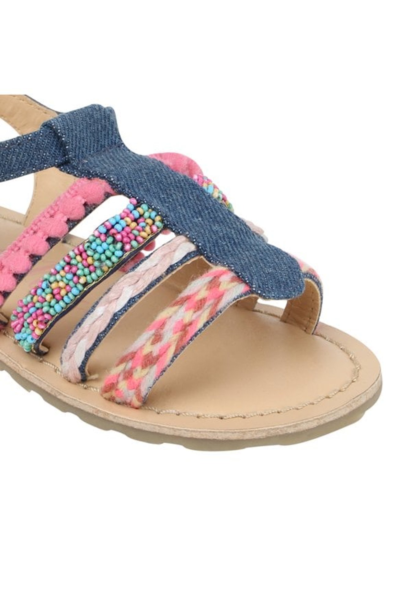 Aria Nica Kids Navy Lola Back Strap Sandals