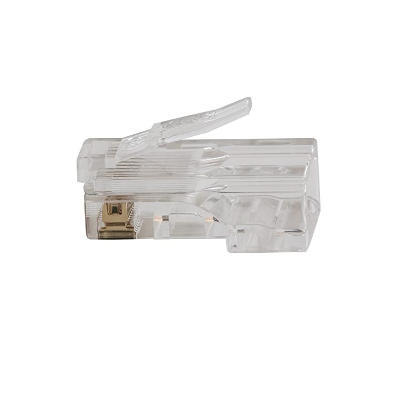 VDV826-763 Modular Connectors, Pass-Thru Modular Data Plugs for RJ45 and CAT6, Pass Through Connectors 200-Pack