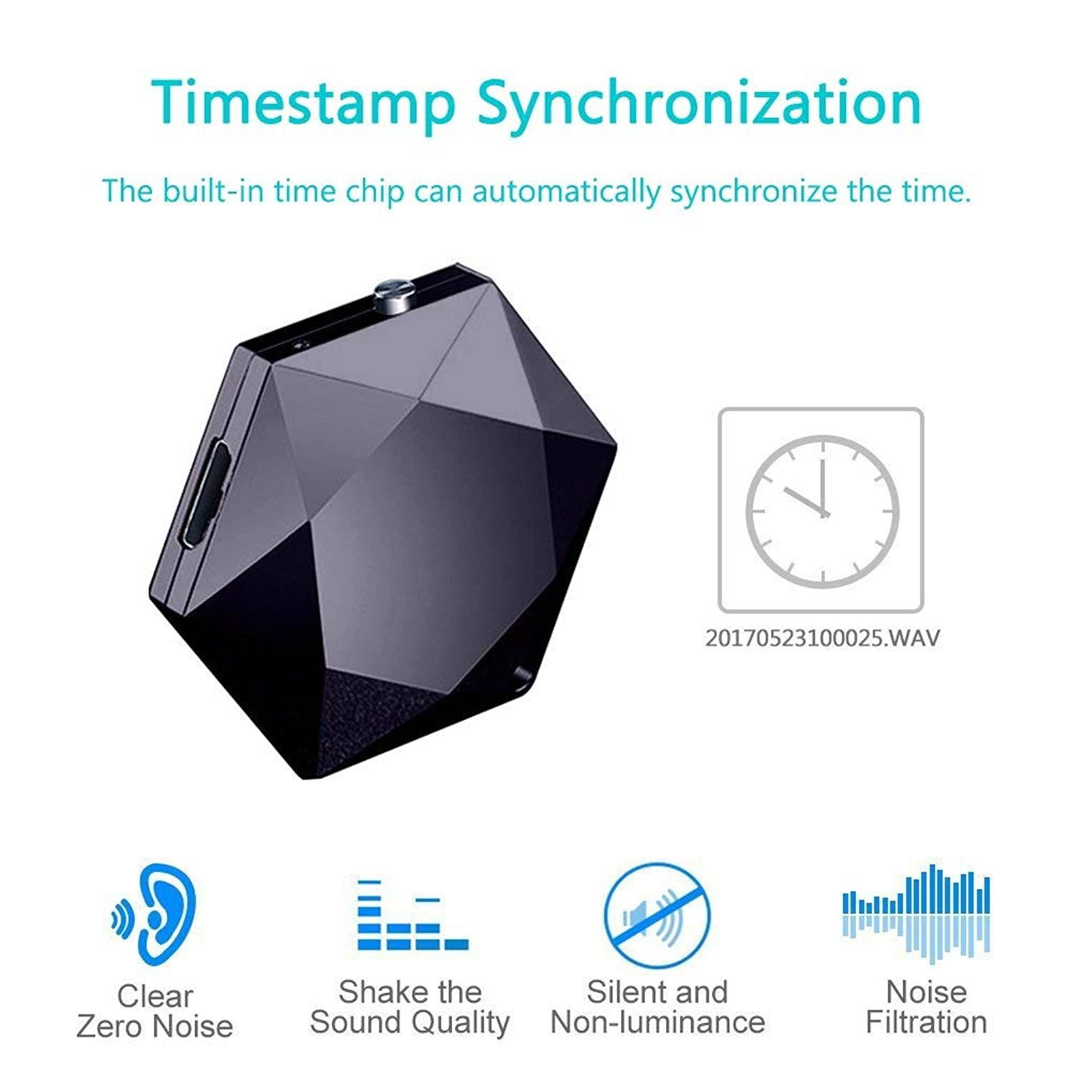 Digital Voice Activated Recorder with Playback - 8g up to 96 Hours Capacity - 28 Hours Battery Life After Full Charge-mp3 Player