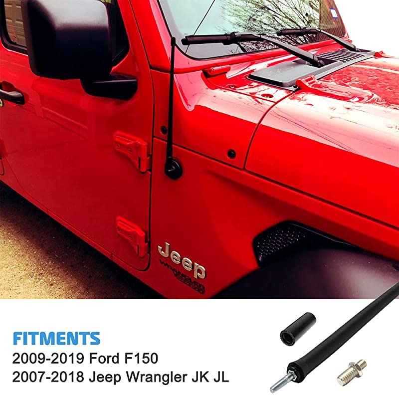 Radio Antenna 13inch for 20072018 Jeep Wrangler JK JL Replaces A1JJEP175064351AB Flexible Rubber Antenna