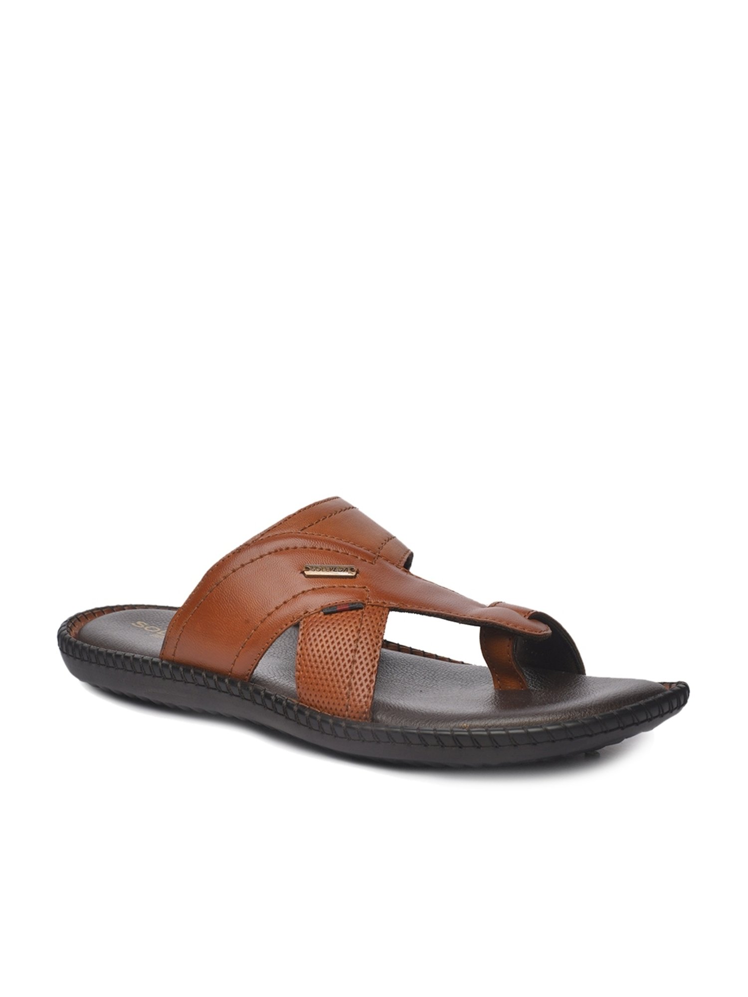 Soleveda by Buckaroo Men's SENNET Tan Toe Ring Sandals