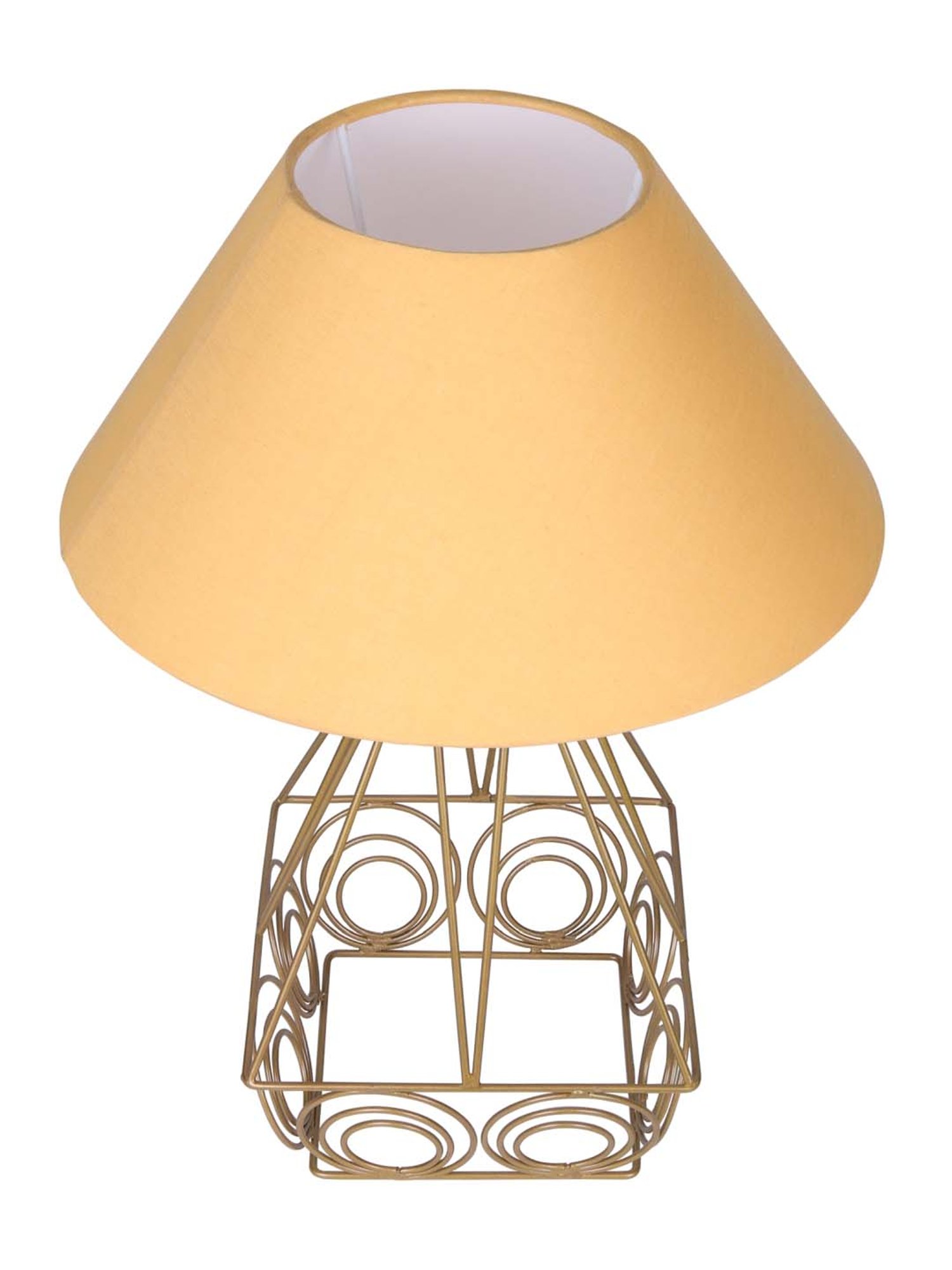 Homesake Modern Farmhouse Golden Metal Table Lamp with Bulb - Set of 1