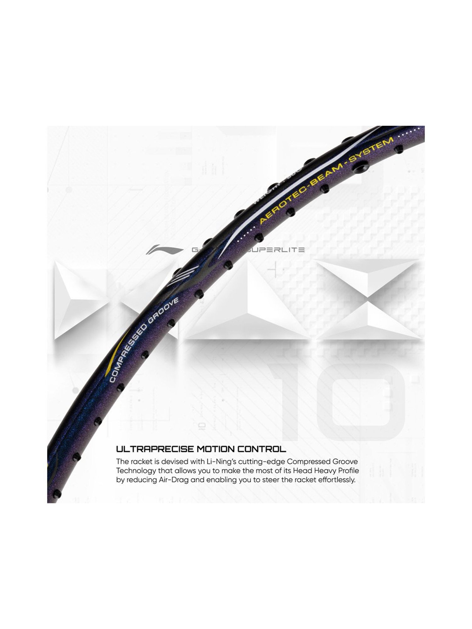 Li-Ning G-Force Superlite Max 10 Badminton Racket (Blue) Size - Medium