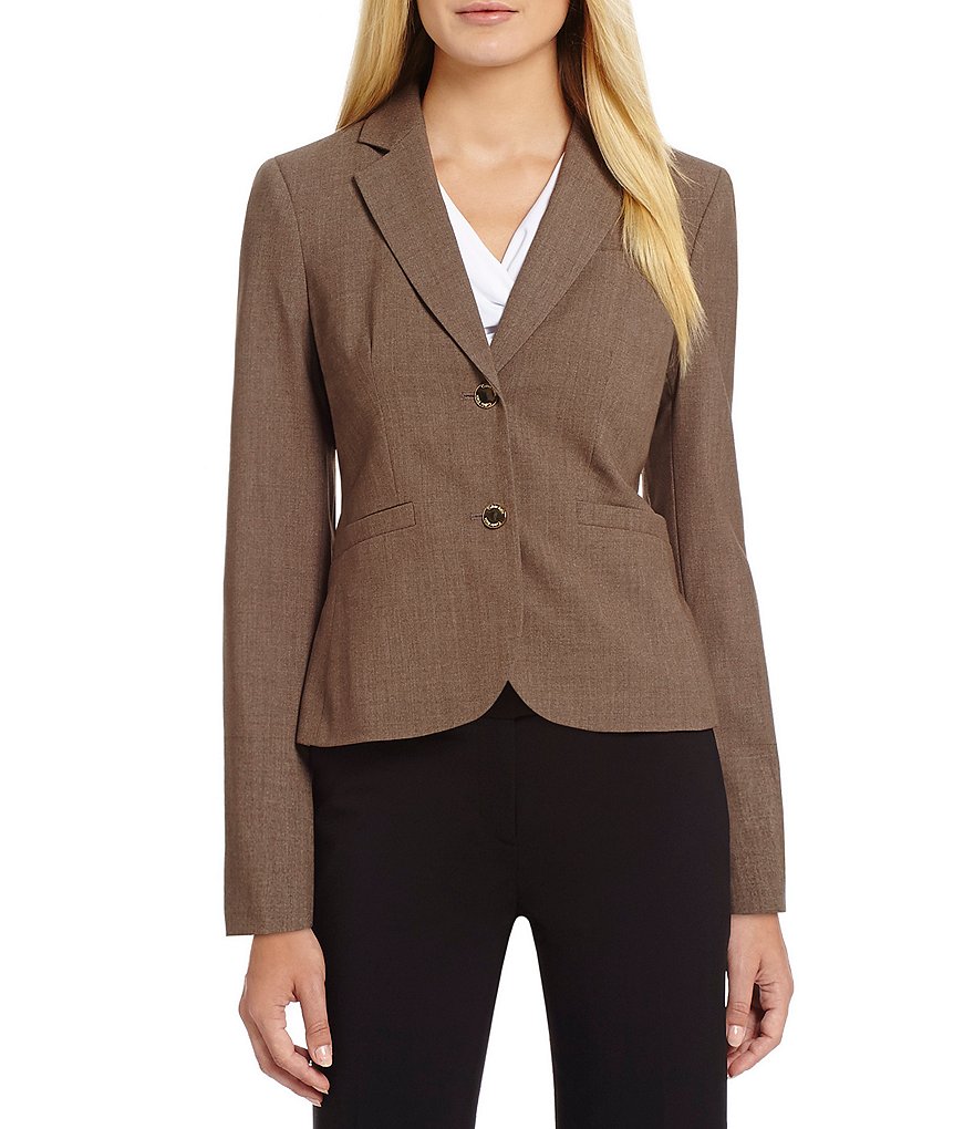 Calvin Klein Petite Notch-Collar Jacket