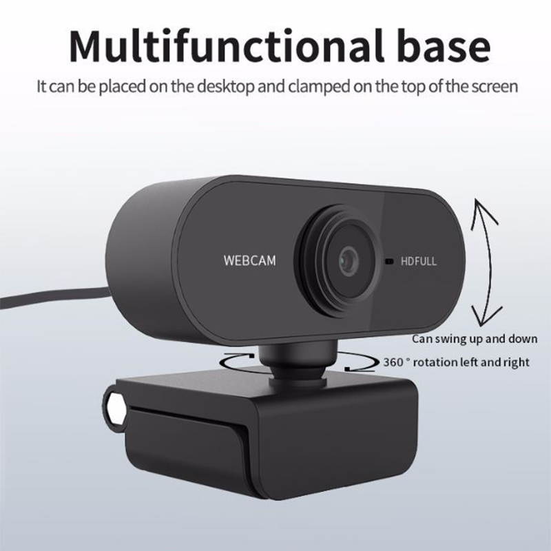 1080P Webcam with Microphone, Drive-Free USB HD Web Camera for Skype, Zoom, FaceTime, Hangouts, PC/Laptop/Tablet
