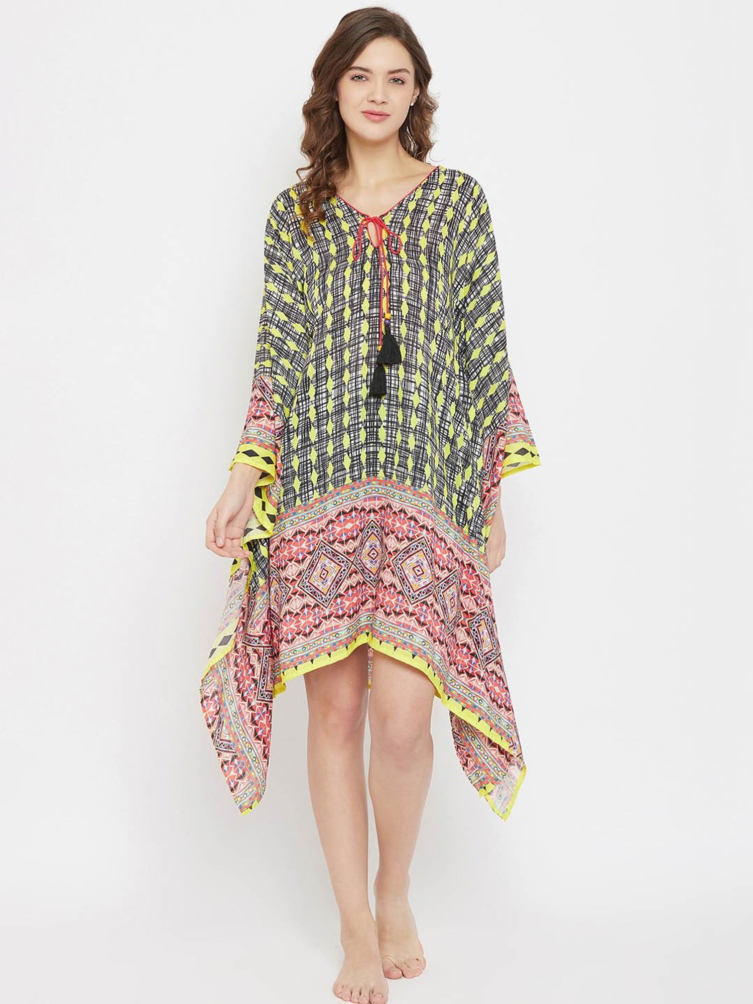 The Kaftan Company Multicolor Printed Kaftan Dress