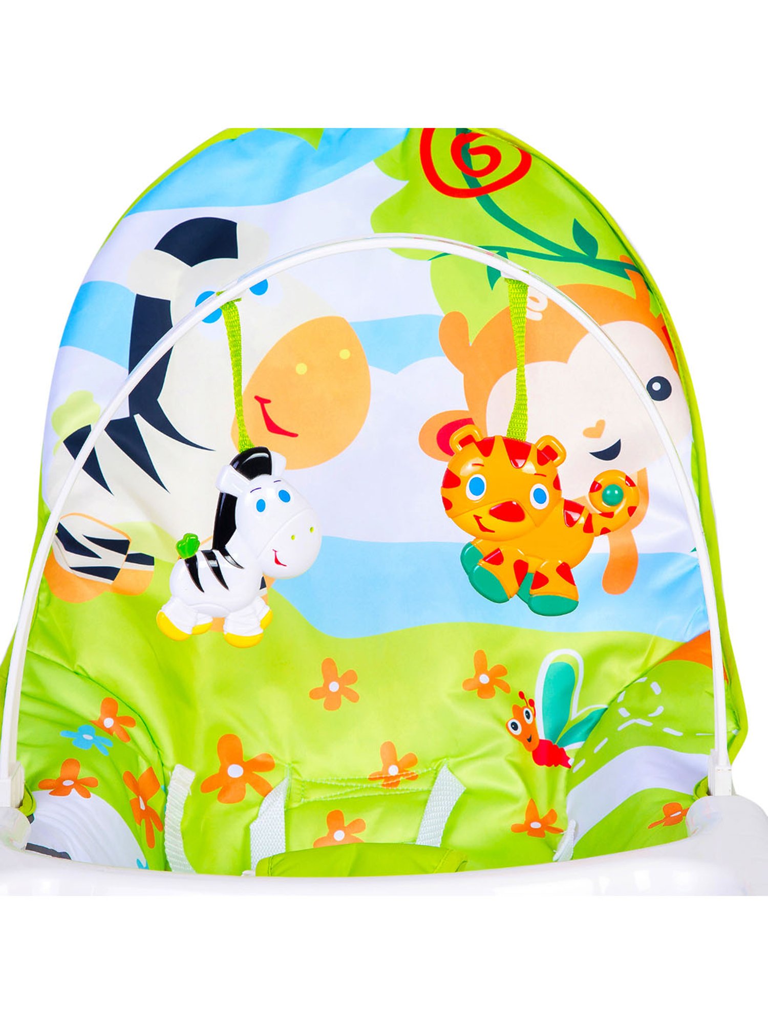 Baby Moo Green 2 In 1 Rocker Cum Feeding Chair (20 Kg)