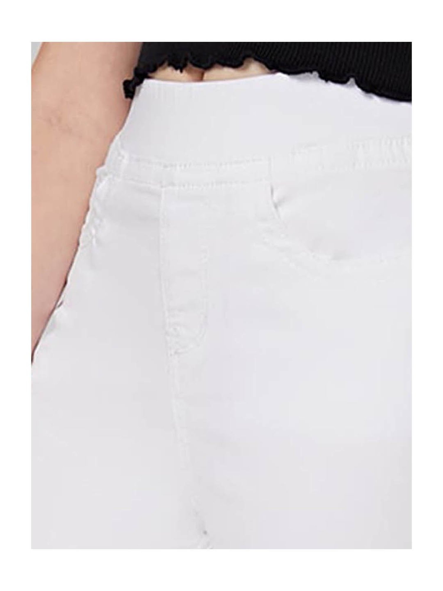 Kotty Girls White Solid Jeans