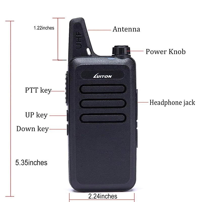 Mini Walkie Talkies Rechargeable UHF Channel with Micro USB Charging LT-316 Uhf(6 Pack) with Six Way Gang Charger