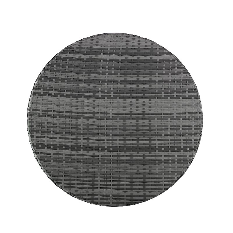 Catalina Outdoor Wicker Round Coffee Table - Gray - Crosley