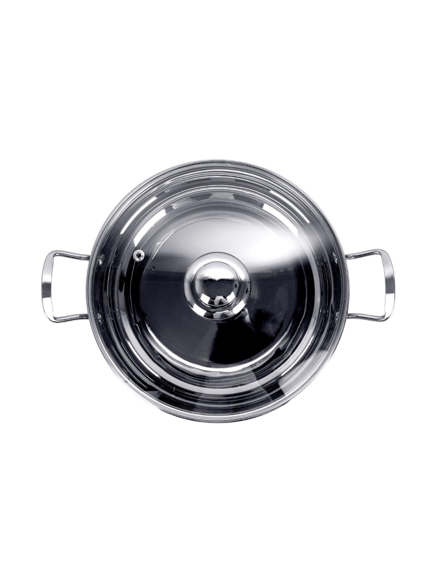 Sumeet Stainless Steel Induction Bottom  Kadhai With Glass Lid Size No.15 (3.8 LTR)