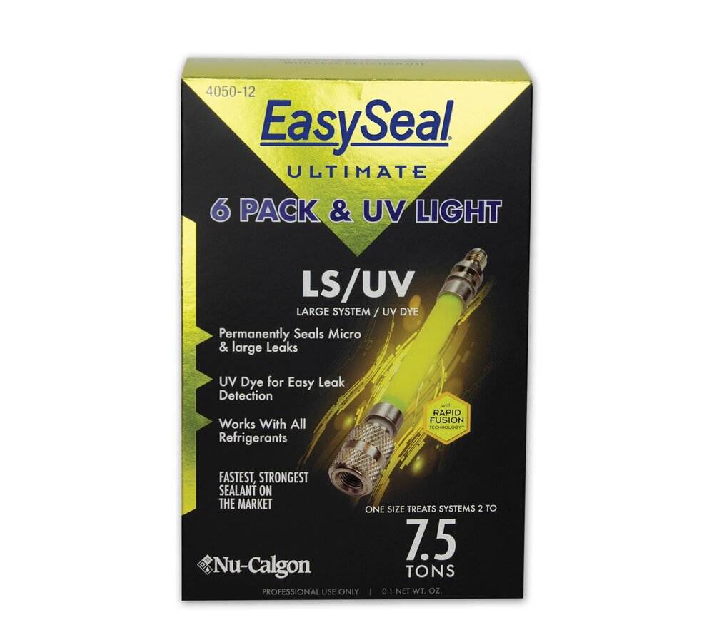 Nu-Calgon - 4050-12 - EasySeal Direct Inject-UV Contractor Value Pack (6 Injectors) Leak Sealant and Dye