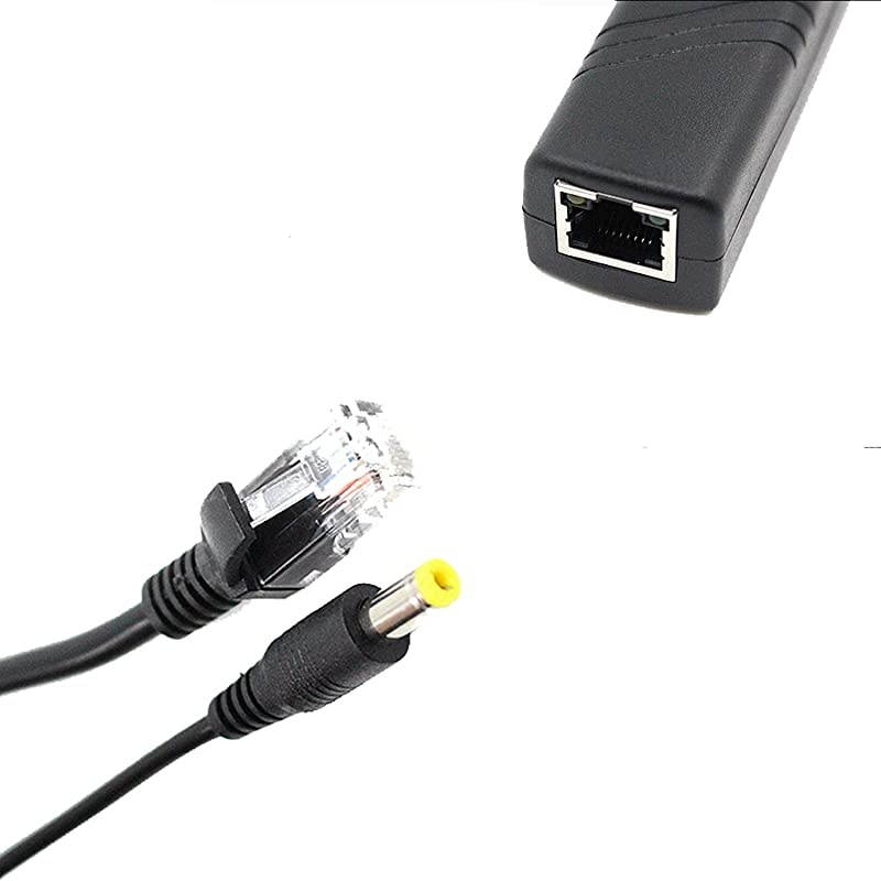 2Pack Active PoE Power Over ethernet Splitter Adapter 48V to 12V IEEE 8023af Compliant 10100Mbps PoE Splitter with 12V Output for Surveillance Camera