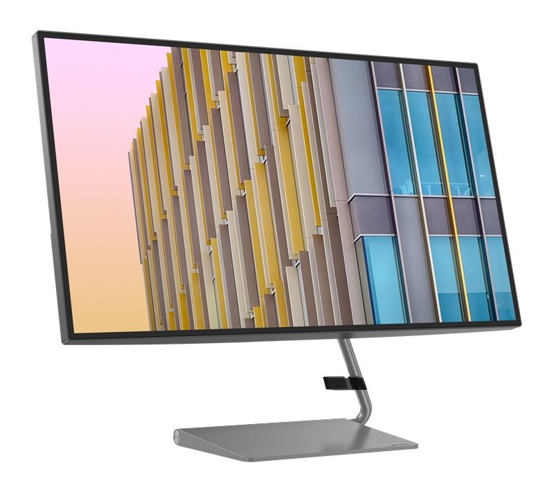 Lenovo Q27h-10 27" WQHD WLED LCD Monitor - 16:9 - Gray - 27" Class - In-plane Switching (IPS) Technology - 2560 x 1440 - 16.7 Million Colors