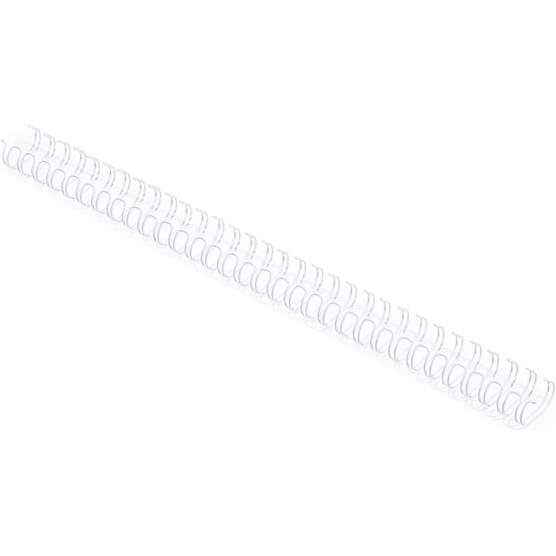 Stockroom Plus 100-Pack White Double Loop Wire Spiral Binding Coils Spines for 100 Sheets, 10.5"x0.5", 3:1 Pitch