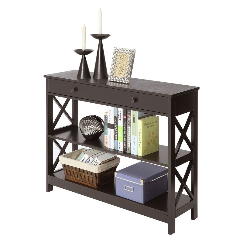 Oxford 1 Drawer Console Table Espresso - Breighton Home
