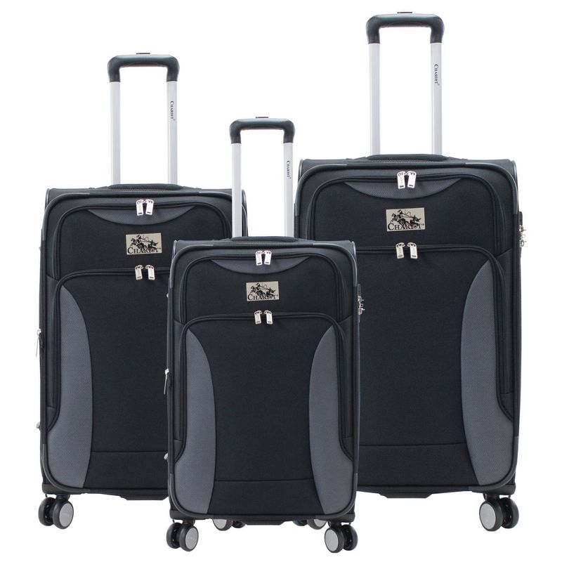 Chariot Travelware Madrid 3pc Luggage Set - Black