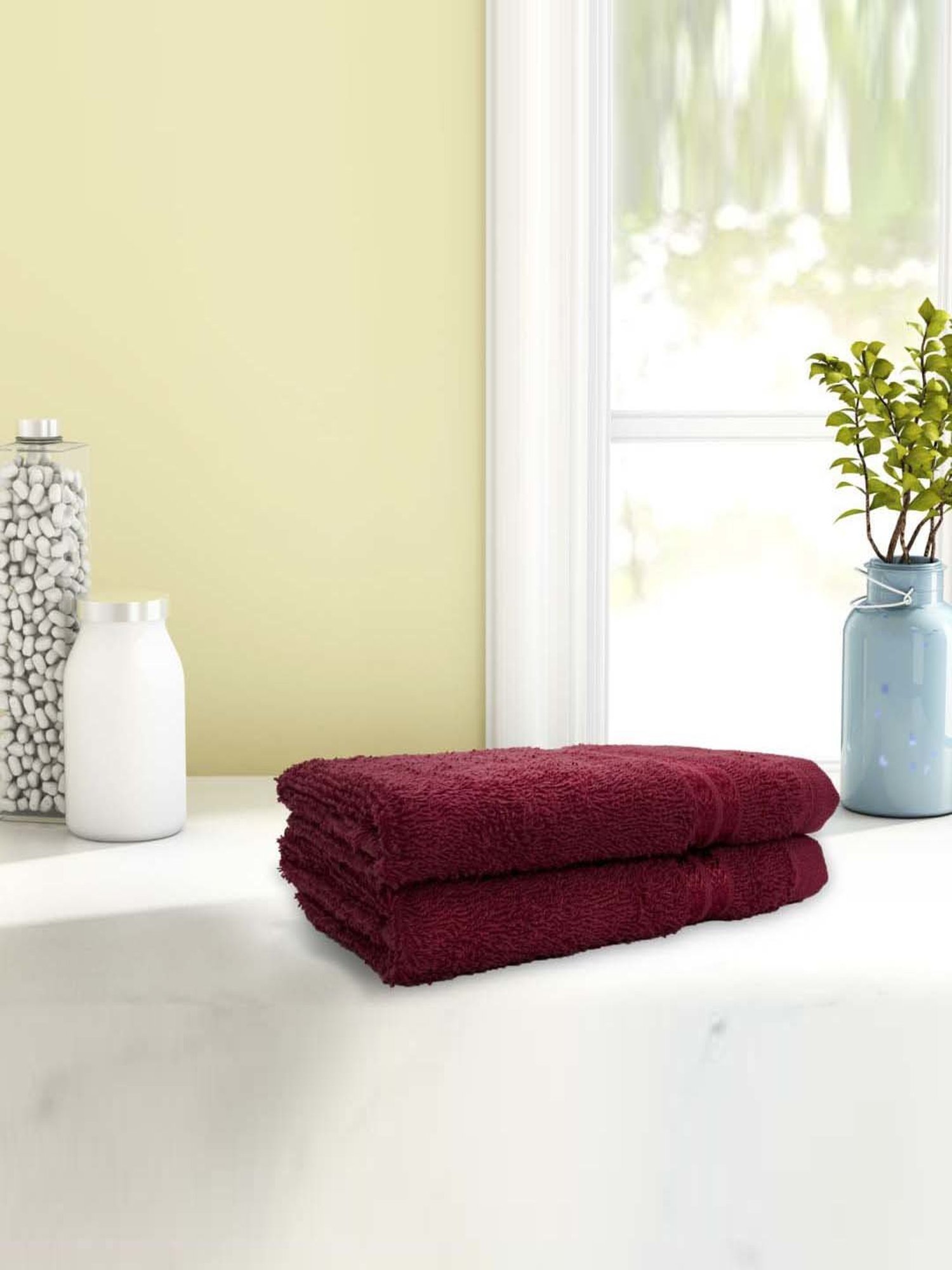 Welspun Anti-Bacterial Berry Cotton 380 GSM Hand Towel - Set of 2