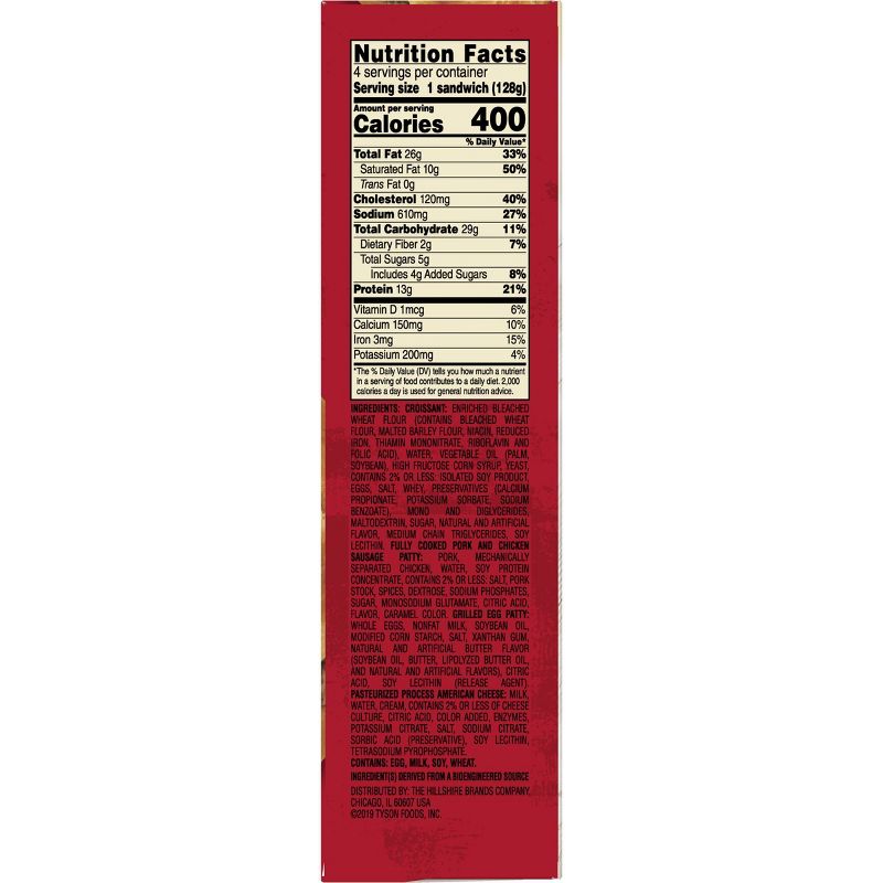 Jimmy Dean Sausage Egg & Cheese Frozen Croissant Sandwiches - 4ct