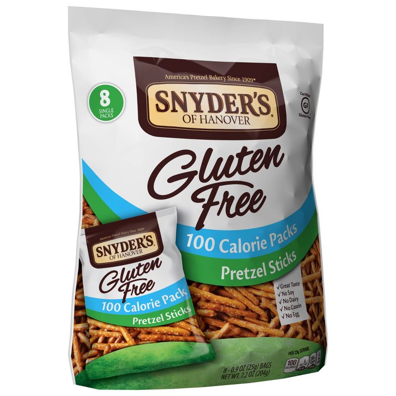 Snyder's of Hanover Gluten Free 100 Calorie Pretzel Sticks Packs - .9oz/8pk