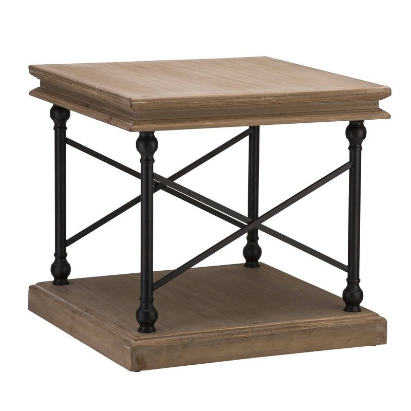 French Vintage Antiqued Finish Accent Table/Side Table Brown - Glitzhome