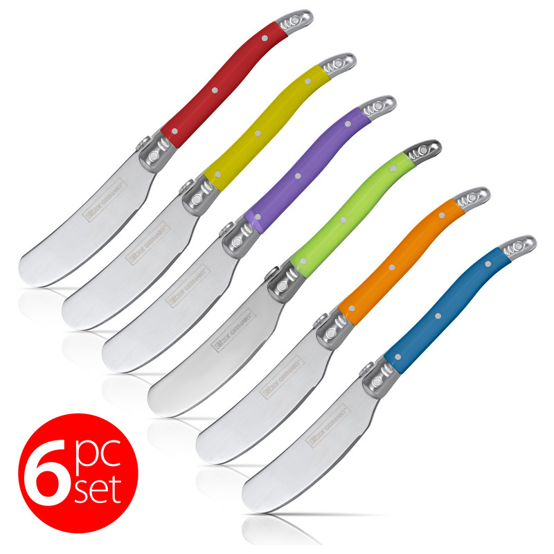 Slitzer Germany 6pc European Style Butter Knife Set
