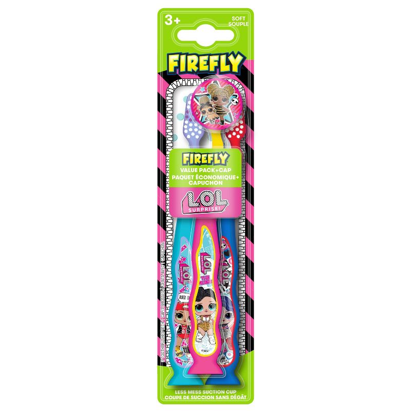 Firefly Oral Care LOL Surprise Value Pack Toothbrush & Cap or Baby Shark Mixed Case Toothbrush - Trial Size - 3pk