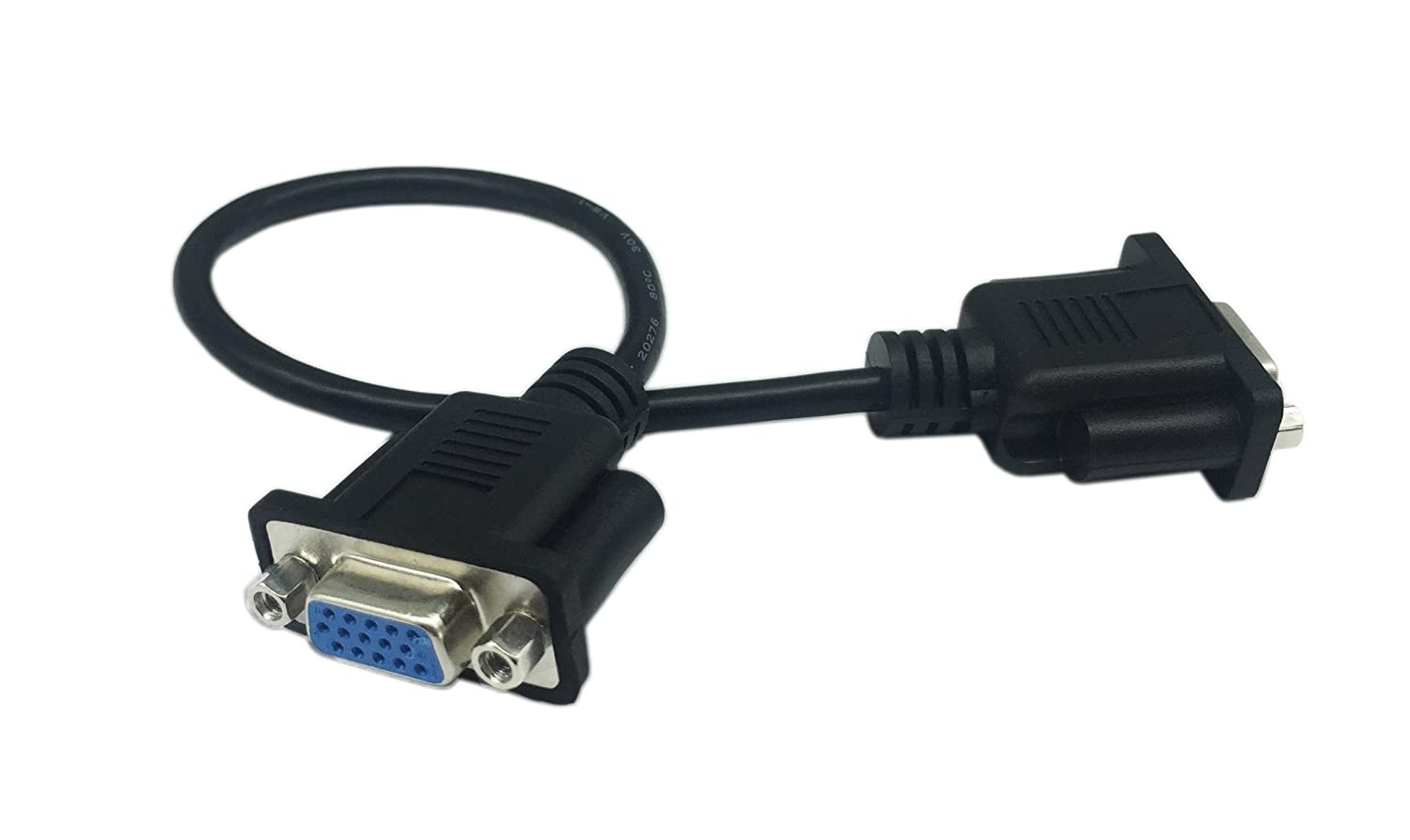 CERRXIAN 1ft VGA SVGA 15 Pin HD15 Female to Female Gender Changer Adapter Extension Video Monitor Cable for PC Laptop TV Porjectorff