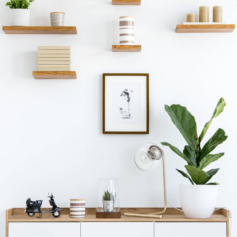 15" Mason Desk Lamp with Glass Shade Matte Brass - Globe Electric