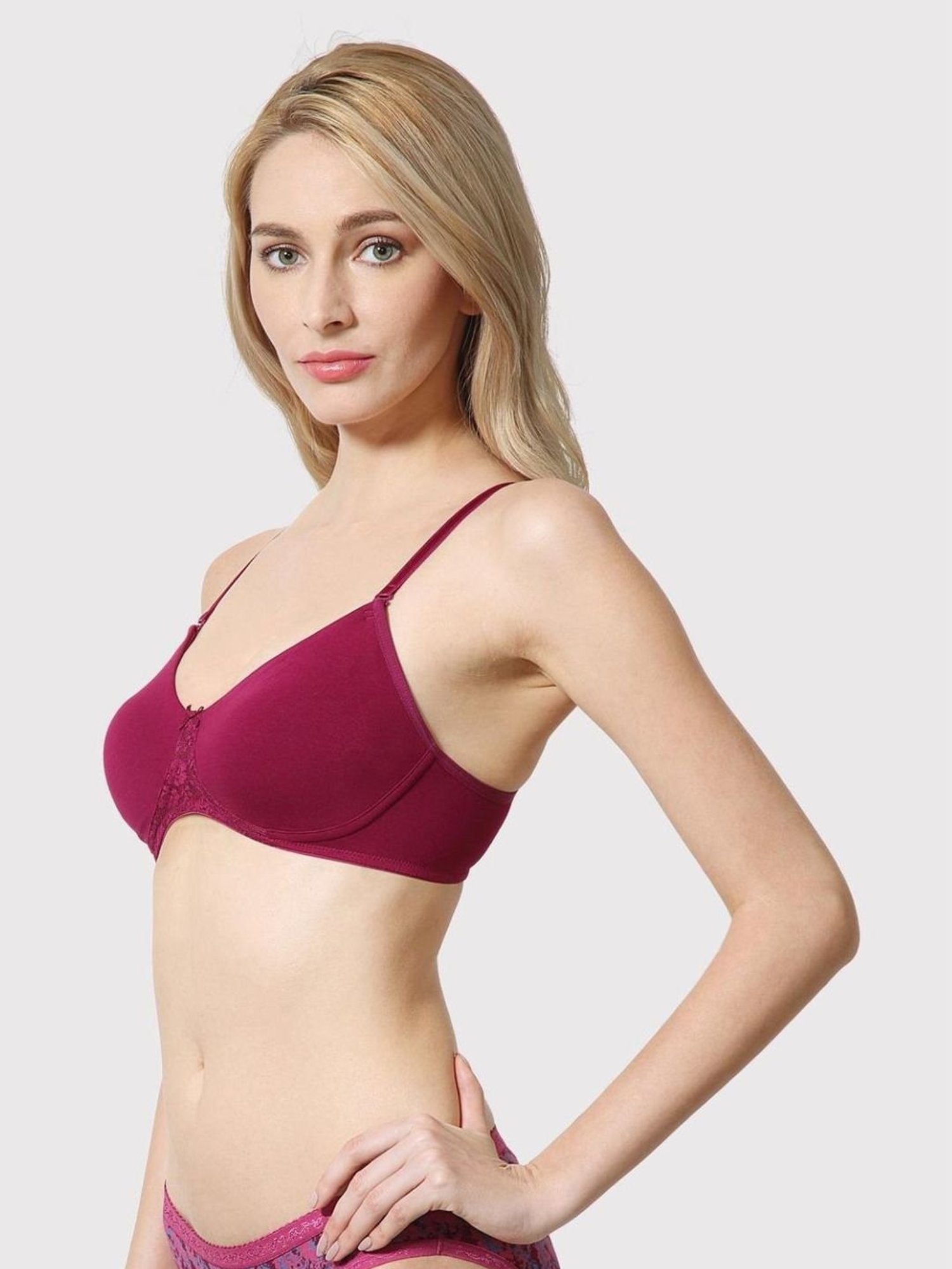 Tweens Peach & Green Non Padded Bra (Pack Of 2)