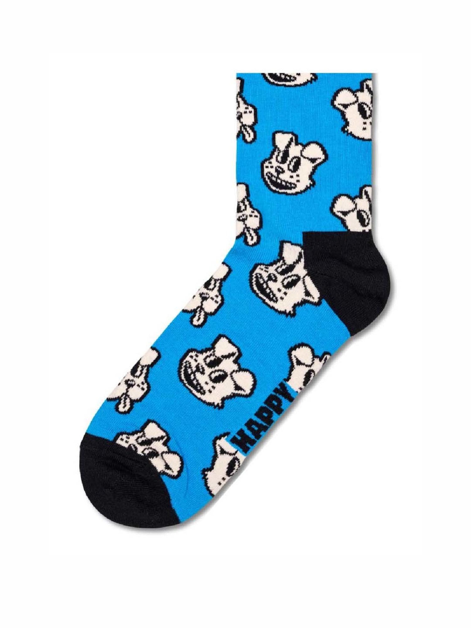 Happy Socks Doggo Blue Cotton Printed Socks (36-40)