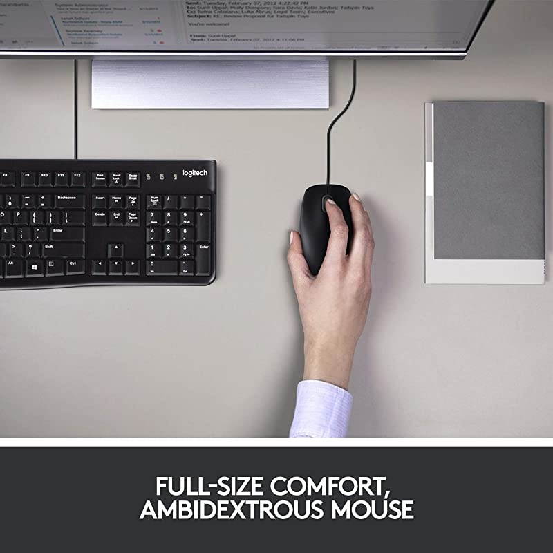 Desktop MK120 Durable, Comfortable, USB Mouse and Keyboard Combo
