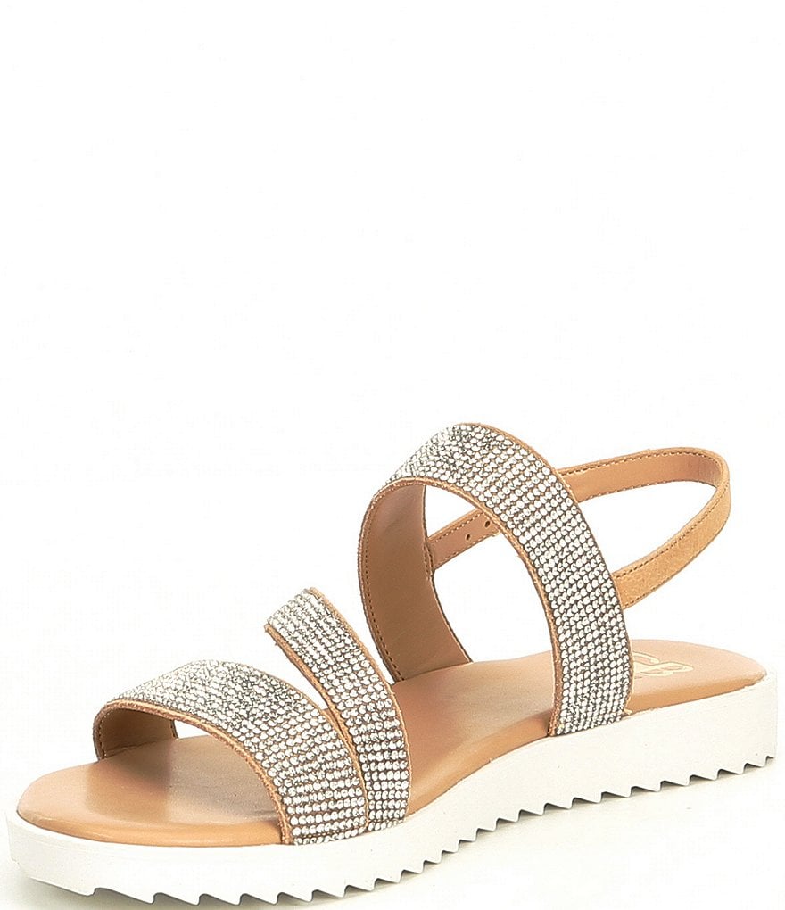 GB Lumi-Nous Rhinestone Embellished Flatform Sandals