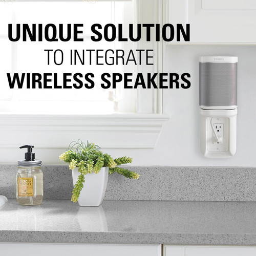 SANUS WSOS1-W1 Sonos / One / PLAY 1 and Boost Outlet Shelf White