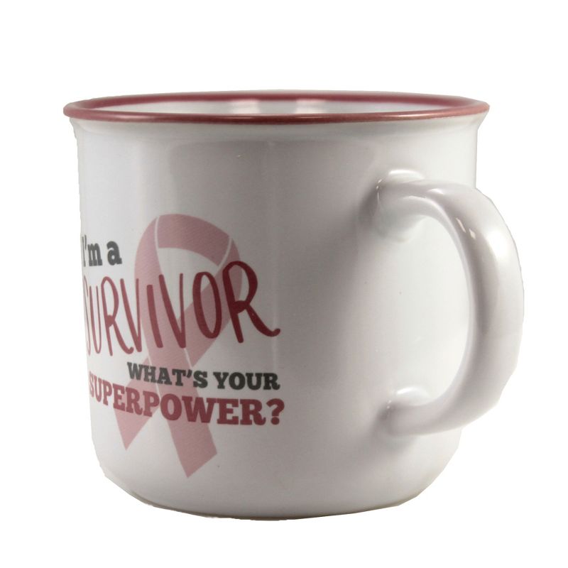 Tabletop 3.75" I'm A Survivor Mug Breast Cancer Pink Ribbon Burton & Burton  -  Drinkware