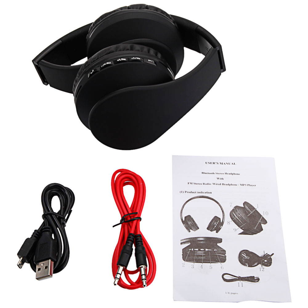 Wireless Headsets FM Stereo Headphones Earphone For Samsung