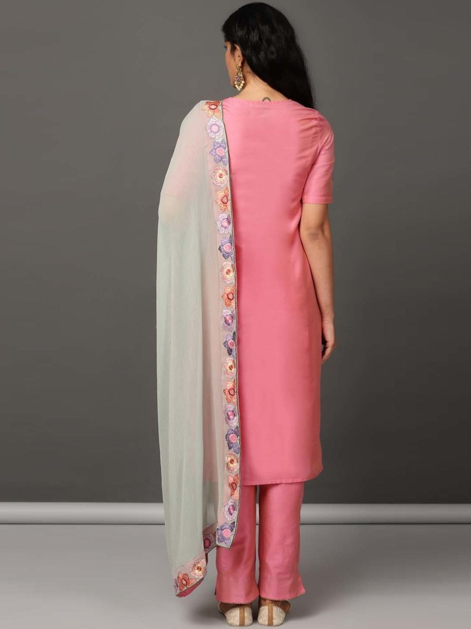 Nuhh Pink Lets Toast Kurta and Pant Set with Dupatta