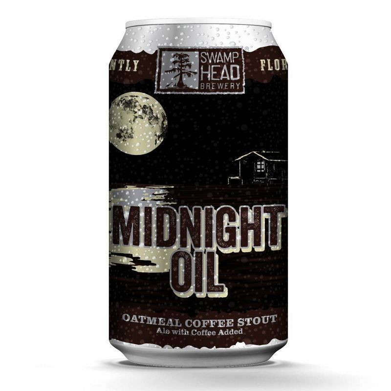 Swamp Head Midnight Oil Oatmeal Coffee Stout Beer - 6pk/12 fl oz Cans