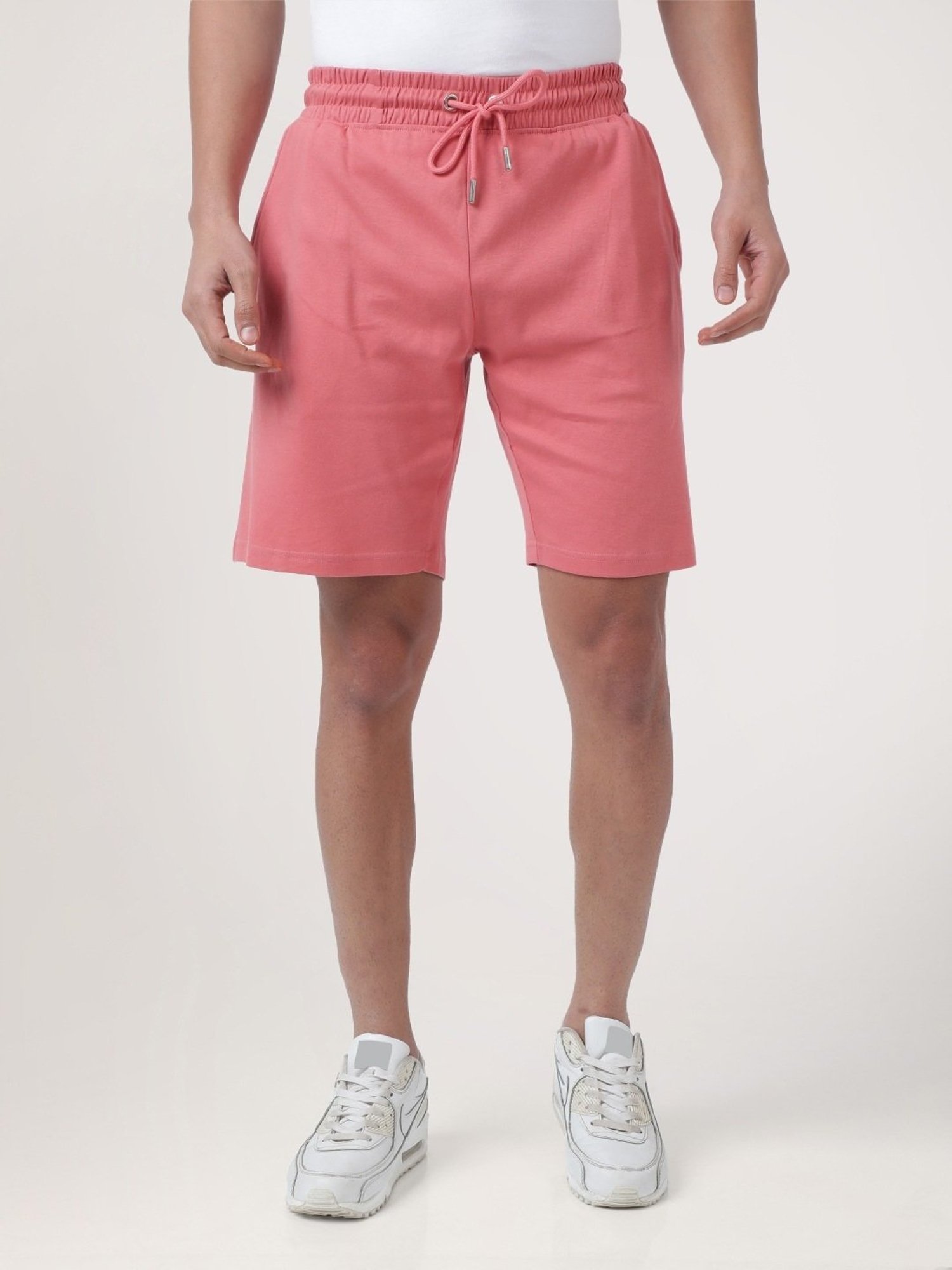 Bene Kleed Peach Beige Cotton Oversized Shorts