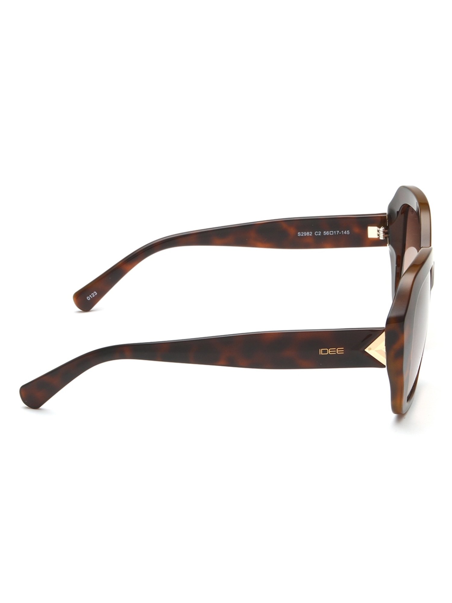 IDEE Dark Brown Square UV Protection Sunglasses for Women