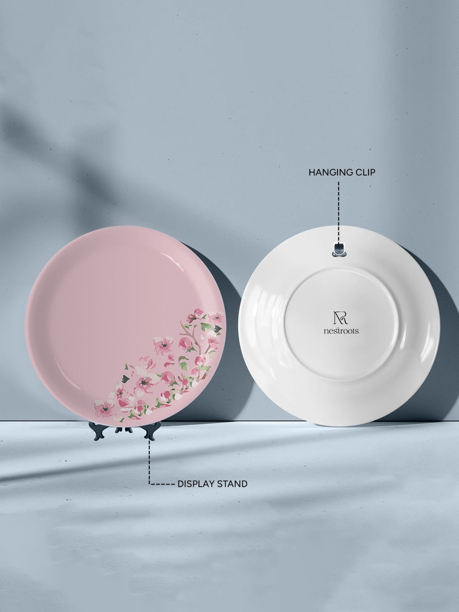 Nestroots Victorian Ditsy Printed Multicolor Porcelain Wall Plate