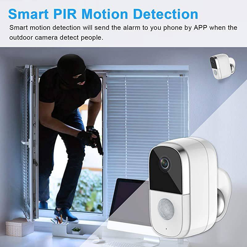 Home Security Camera Outdoor Indoor 100 WireFree Rechargeable Battery Powered Security Camera Outdoor Indoor 1080P Video Motion Detection Night Vision 2Way Audio IP65 Waterproof