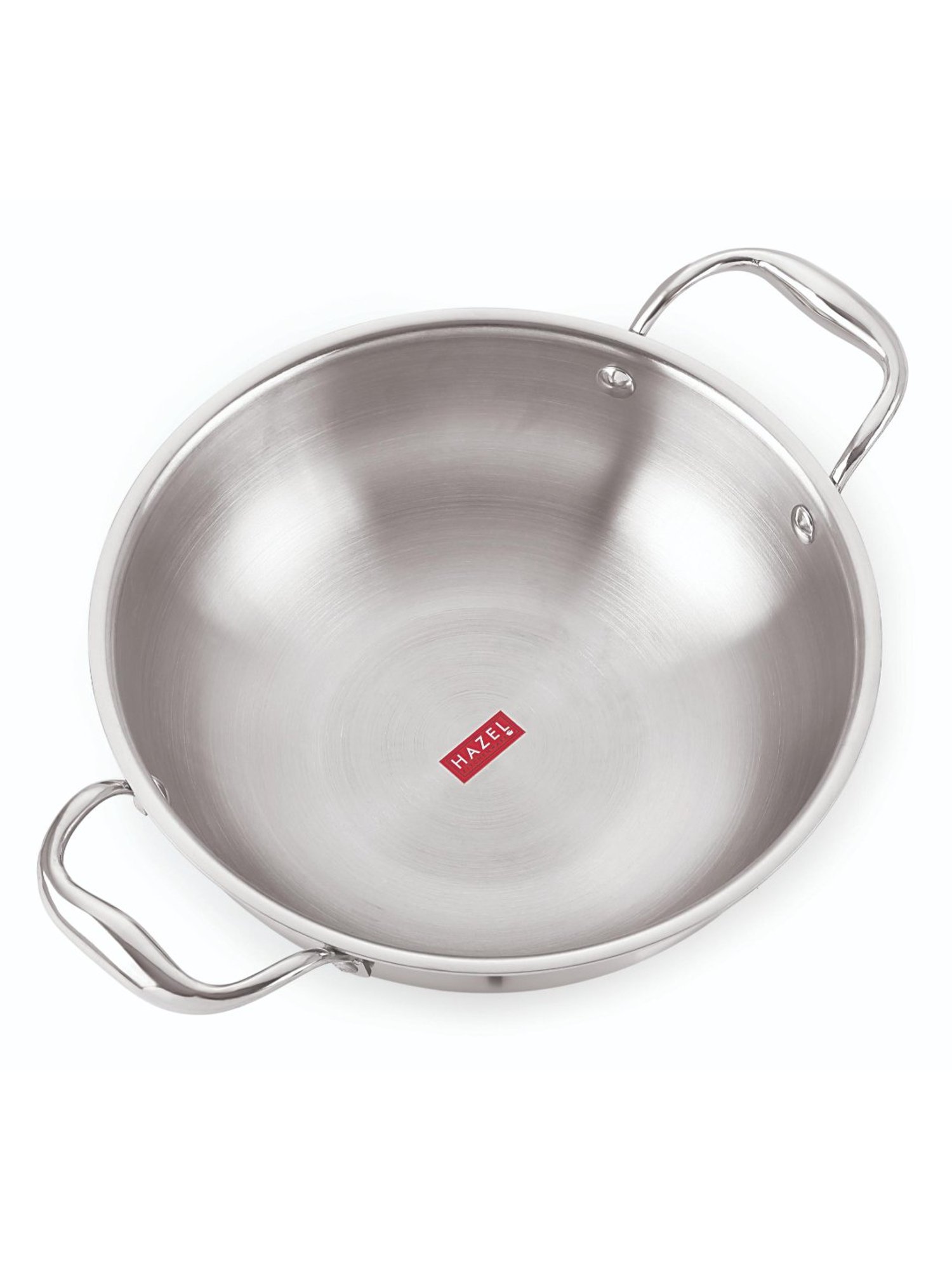 ALLO Silver Stainless Steel Induction Friendly Triply Kadhai (3 L)