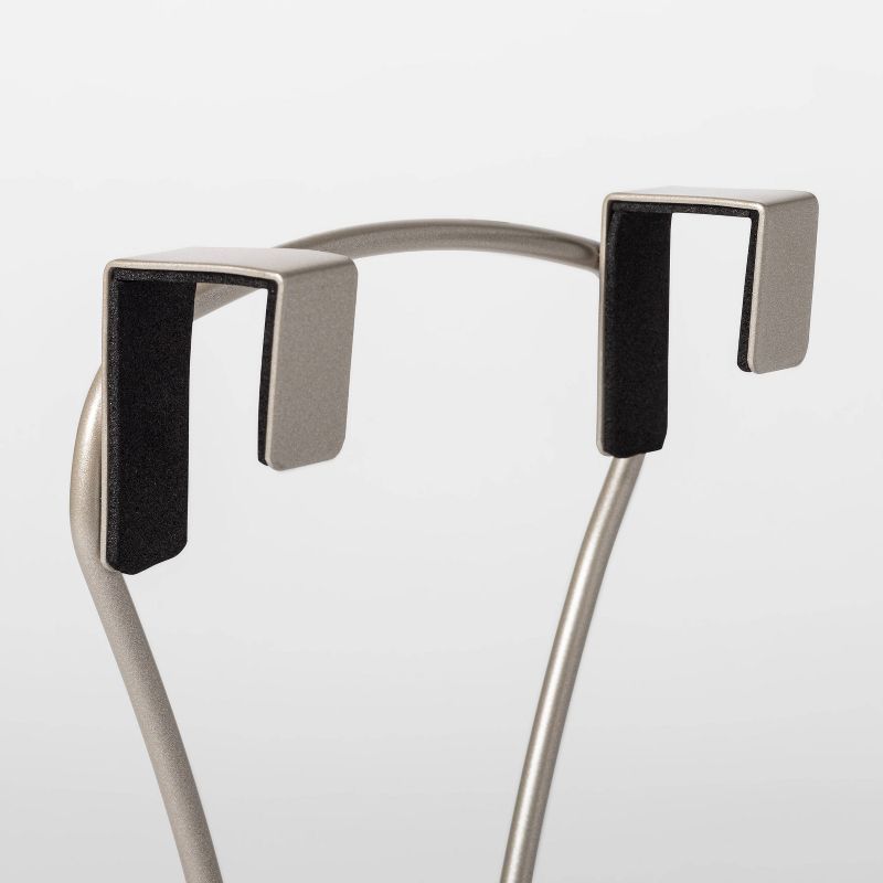 Curved Shower Caddy with Soap Tray Light Silver 24.15" - Elegant Home Fashions