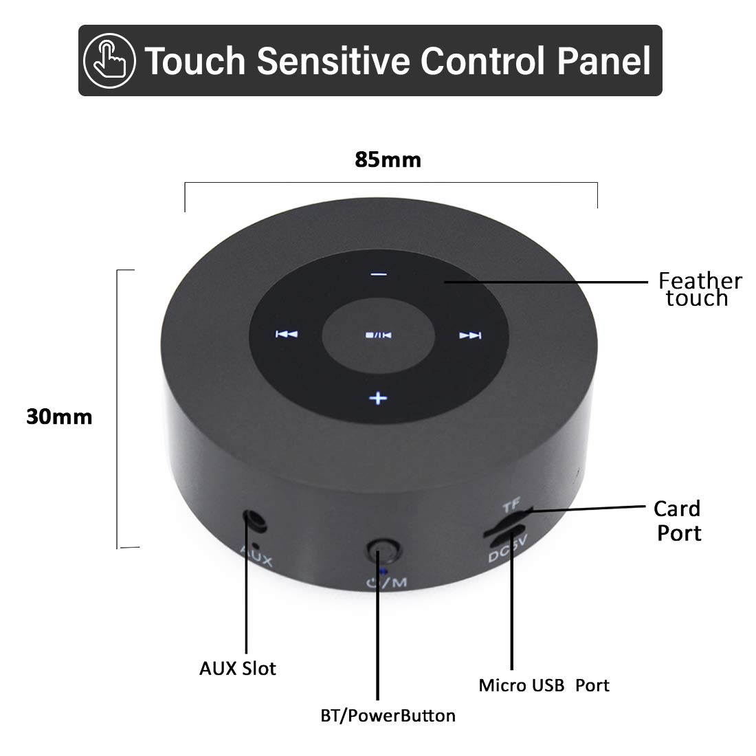 Compact iCute Bluetooth Wireless Speaker - American Flag